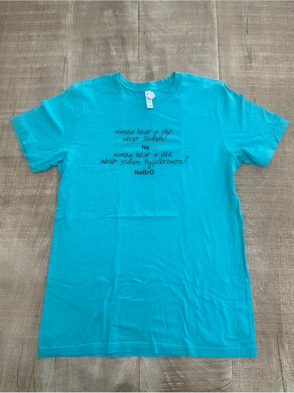 Science Joke T-Shirt | Size M | NaBrO Periodic Table Humor | Unisex Canvas Tee